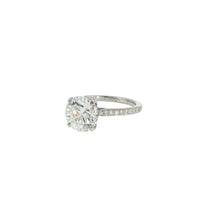 Platinum Hidden Halo 3.66 Carat Round Center Engagement Ring