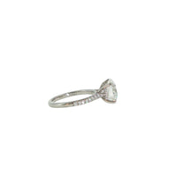 Platinum Hidden Halo 3.66 Carat Round Center Engagement Ring