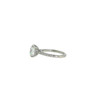 Platinum Hidden Halo 3.66 Carat Round Center Engagement Ring
