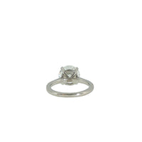 Platinum Hidden Halo 3.66 Carat Round Center Engagement Ring