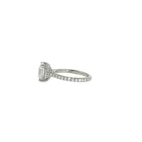 Platinum Hidden Halo 3.34 Carat Round Diamond Engagement Ring