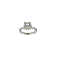 Platinum Hidden Halo 3.34 Carat Round Diamond Engagement Ring
