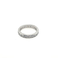 18K White Gold Channel Set Diamond Eternity Band