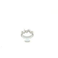 Platinum ring with Pear and Emerald Cut Diamonds