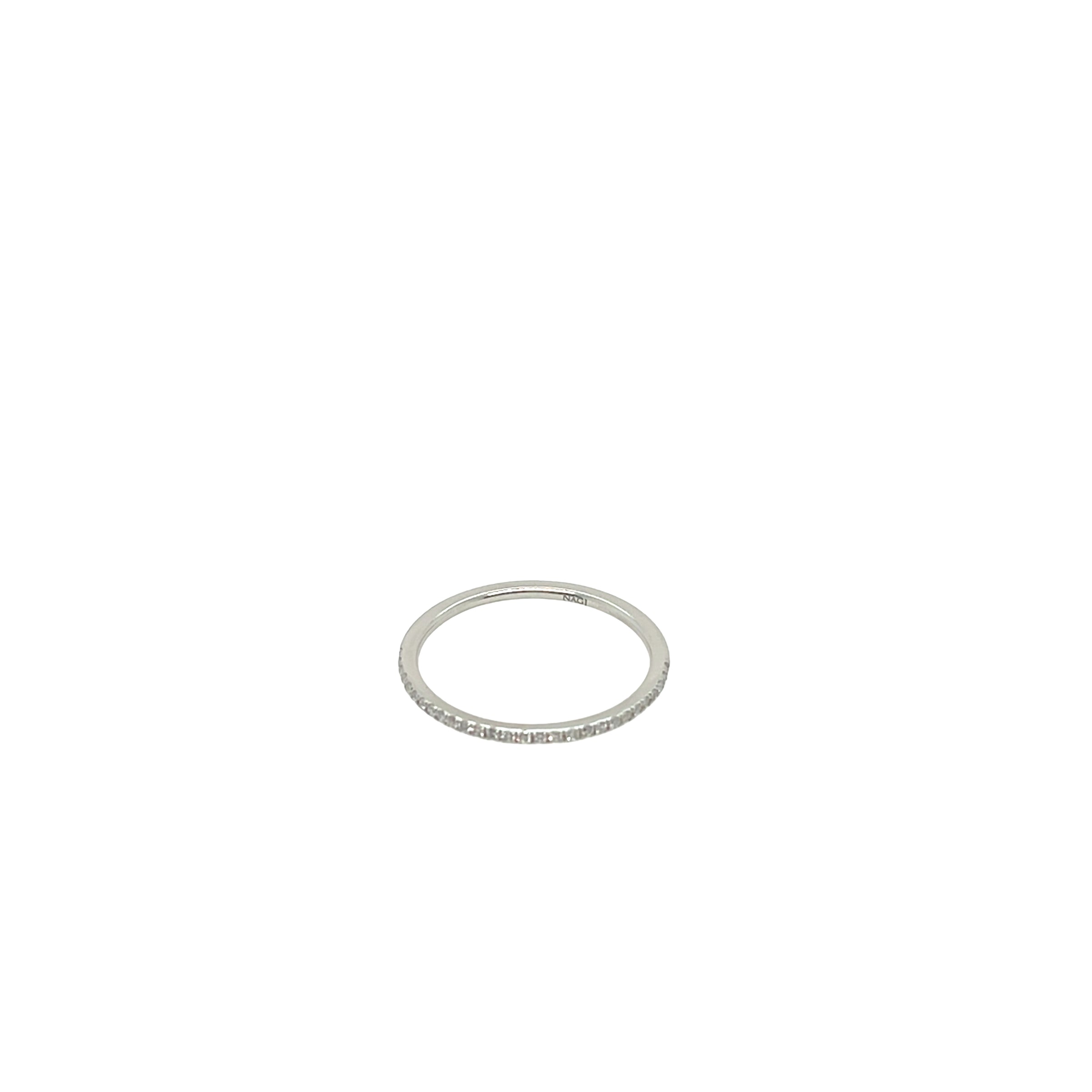 Platinum Light Scoop Diamond Band .12 Carats