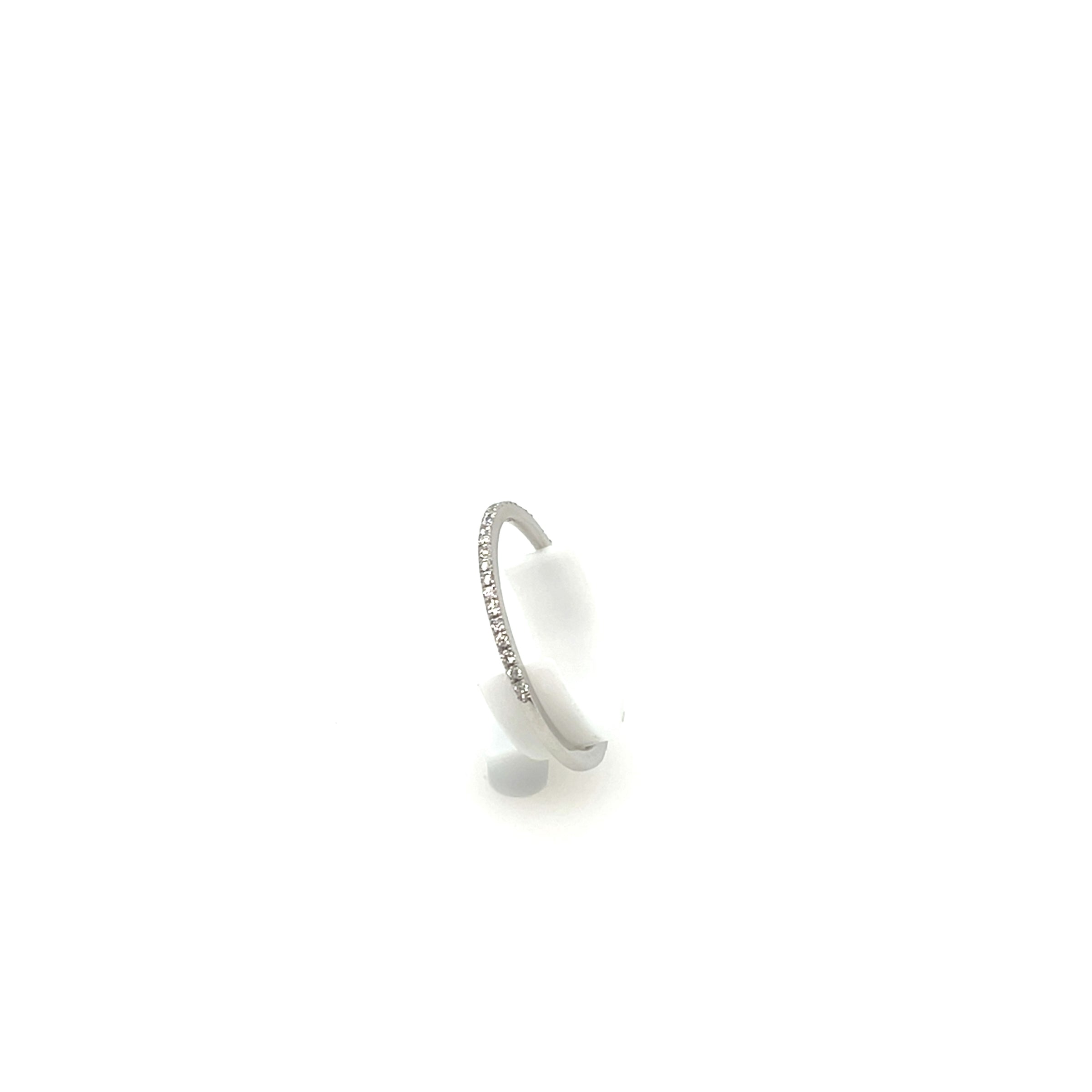 Platinum Light Scoop Diamond Band .12 Carats