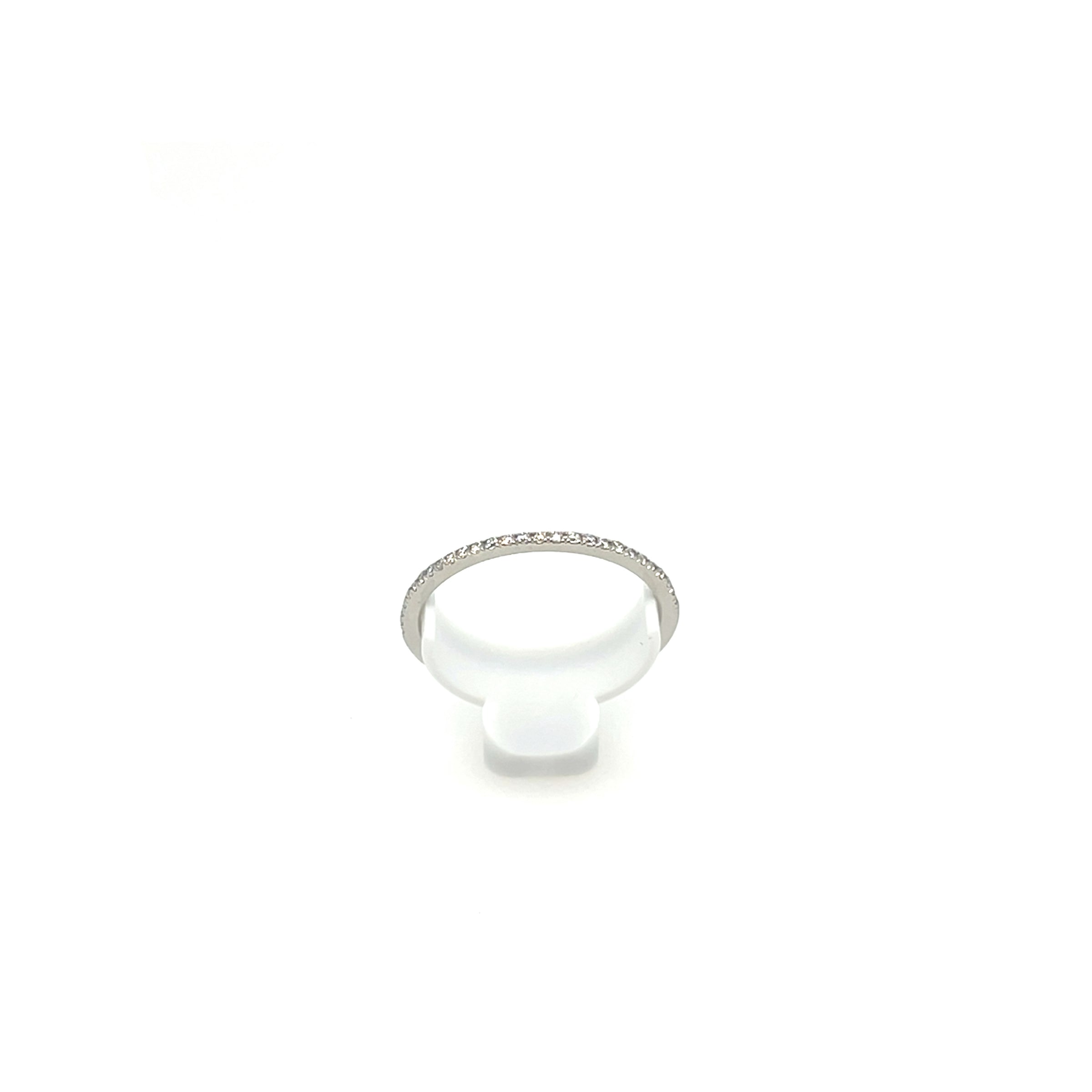 Platinum Light Scoop Diamond Band .12 Carats - NAGI