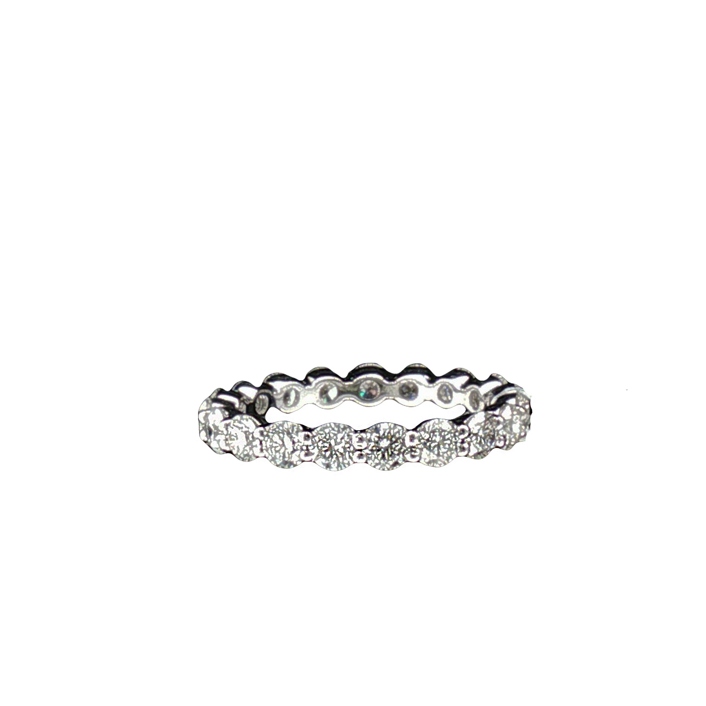 JB Star Platinum Round Diamond Eternity Band