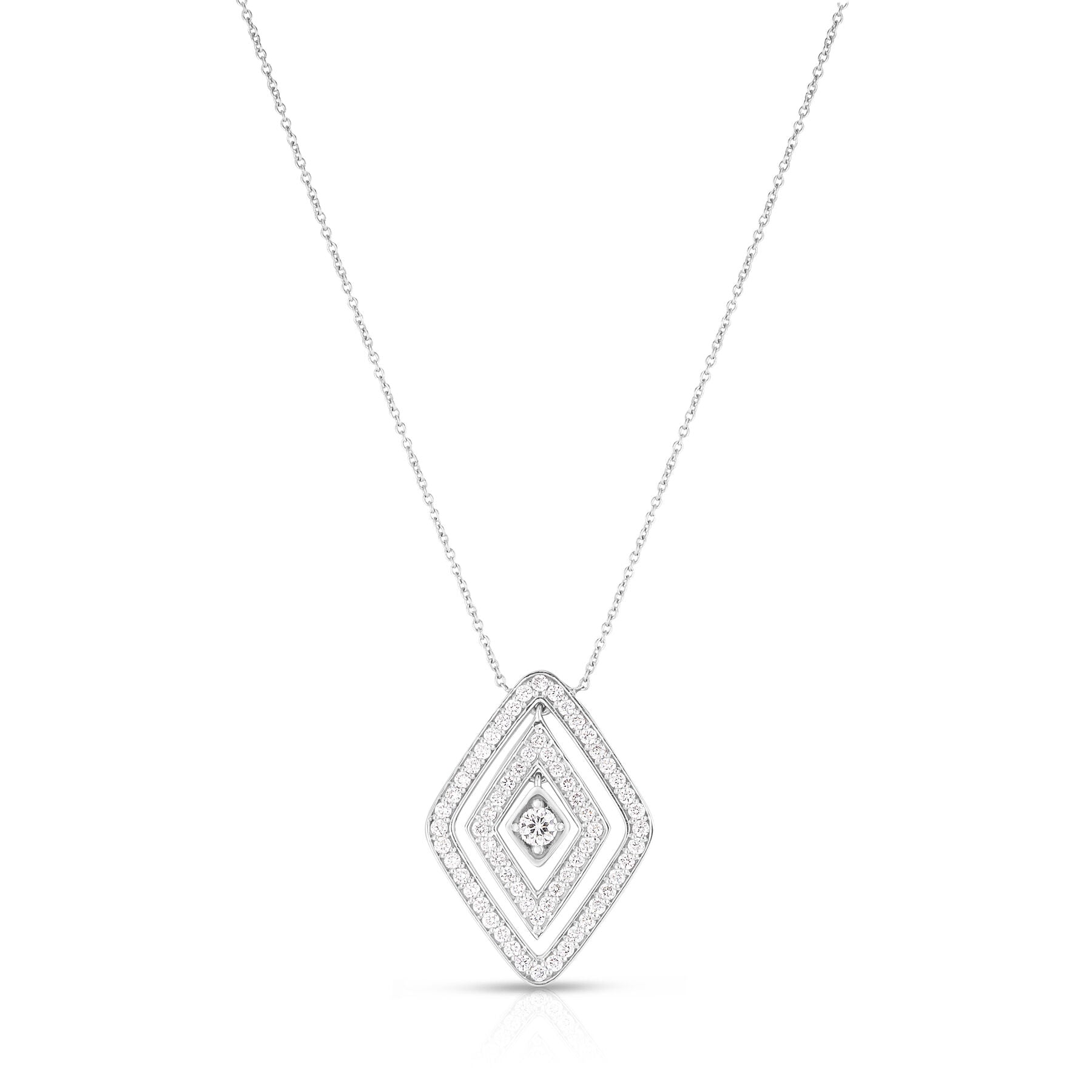Roberto Coin 18K White Gold Diamante Diamond Necklace
