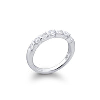 JB Star Platinum E/W Round and Emerald Cut Diamond Band