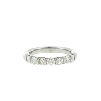 JB Star Platinum E/W Round and Emerald Cut Diamond Band