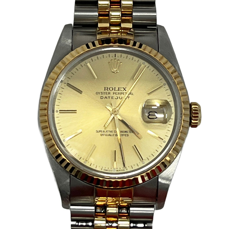 Pre-Owned Rolex Two-Tone Datejust 116233 36mm Champagne Dial Year 1992 - NAGI