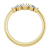 14K Yellow Gold Baguette Diamond Contour Band Ring Jacket