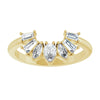 14K Yellow Gold Baguette Diamond Contour Band Ring Jacket