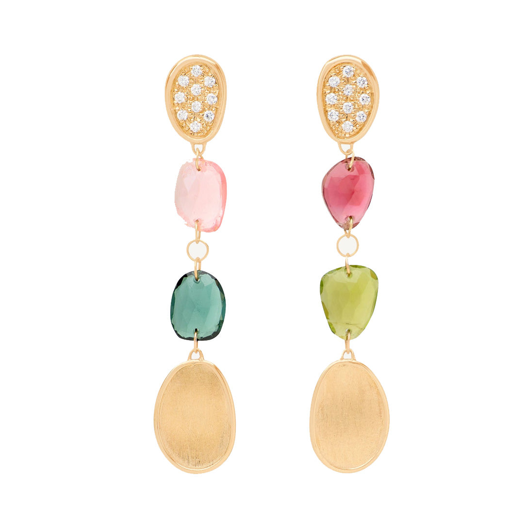 Marco Bicego 18K Yellow Diamond Dangle Earrings