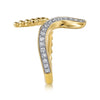 Gabriel 14K Yellow Gold Bujukan Diamond Open Snake Ring