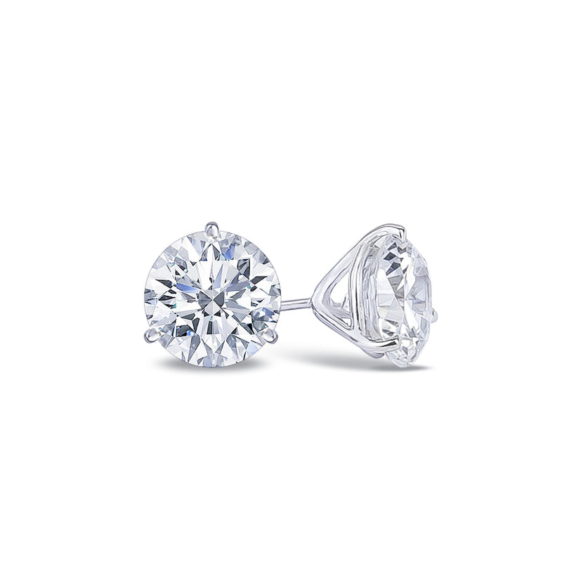 14K White Gold 2.58 Carat Lab-Grown Diamond Stud Earrings