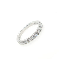 14K White Gold Prong Sharing Round Lab-Grown Diamond Band img2