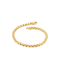14K Yellow Gents Gold 3.5MM Box Chain Bracelet img2