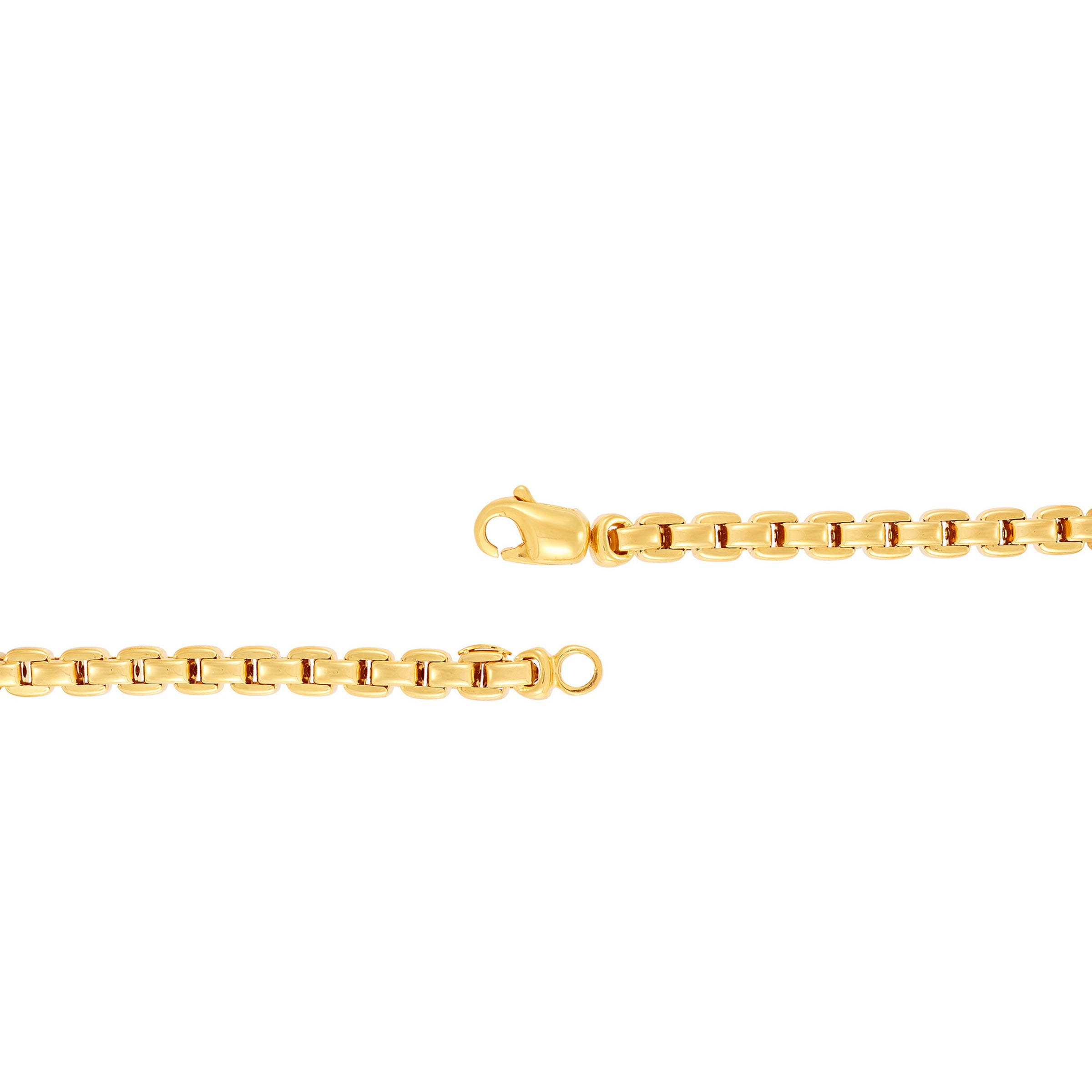14K Yellow Gents Gold 3.5MM Box Chain Bracelet img4