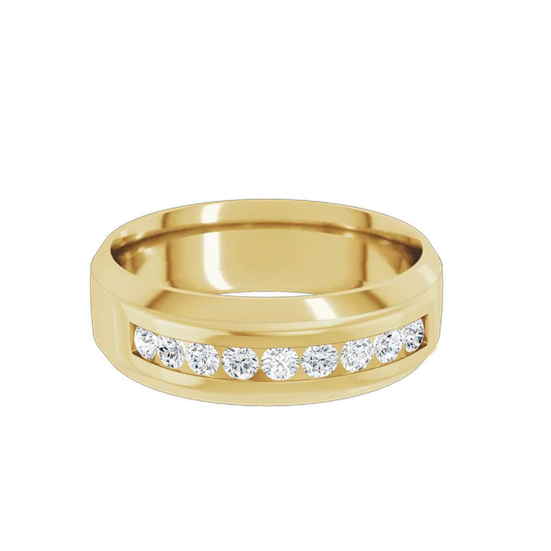 14K Yellow Gold 5MM Diamond Band img1