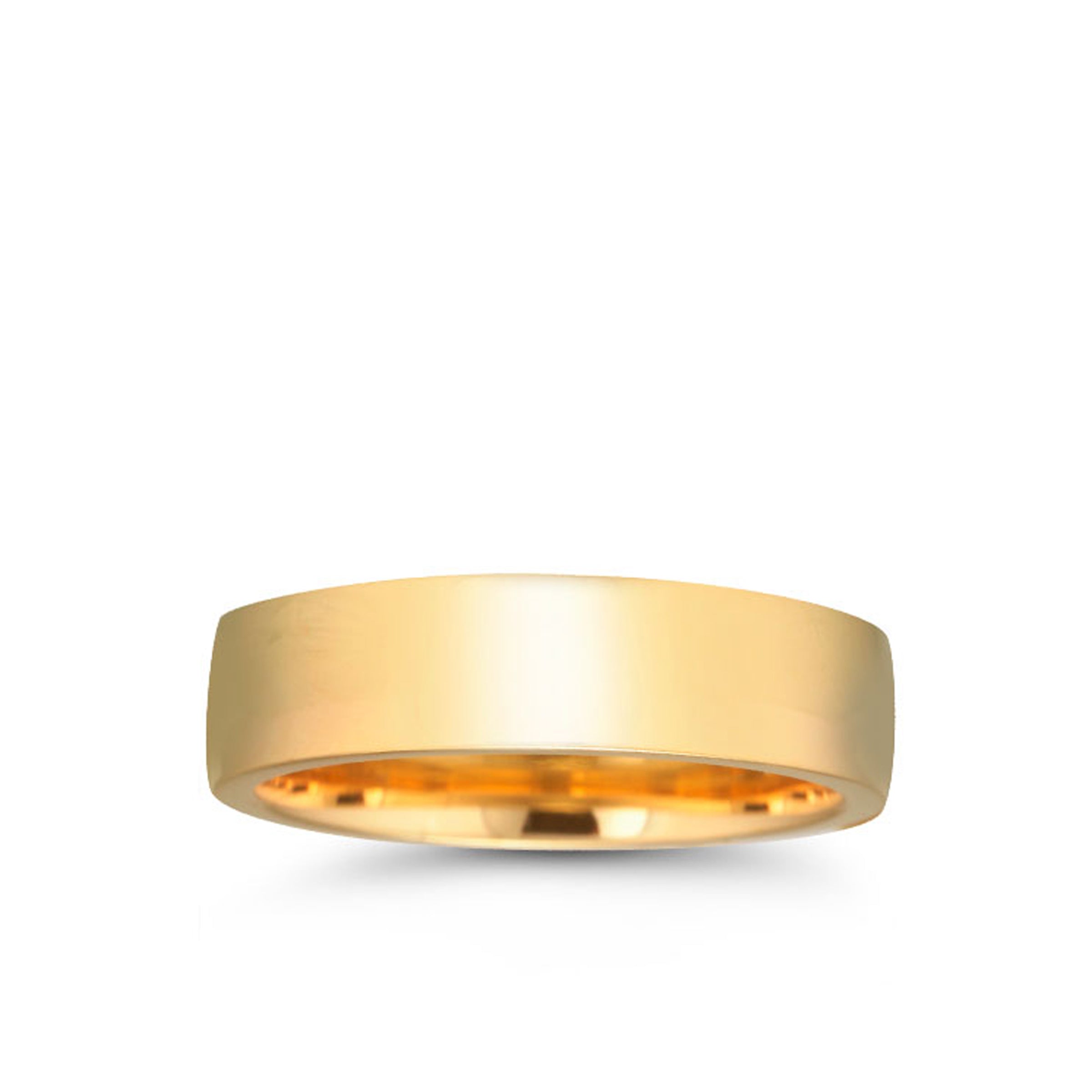 14K Yellow Gold 6MM Low Dome Wedding Band