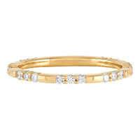 14K Yellow Gold 7-Station Lab-Grown Round Diamond Band img1
