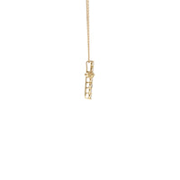 14K Yellow Gold Diamond Cross Necklace, 1.00 Carat img3