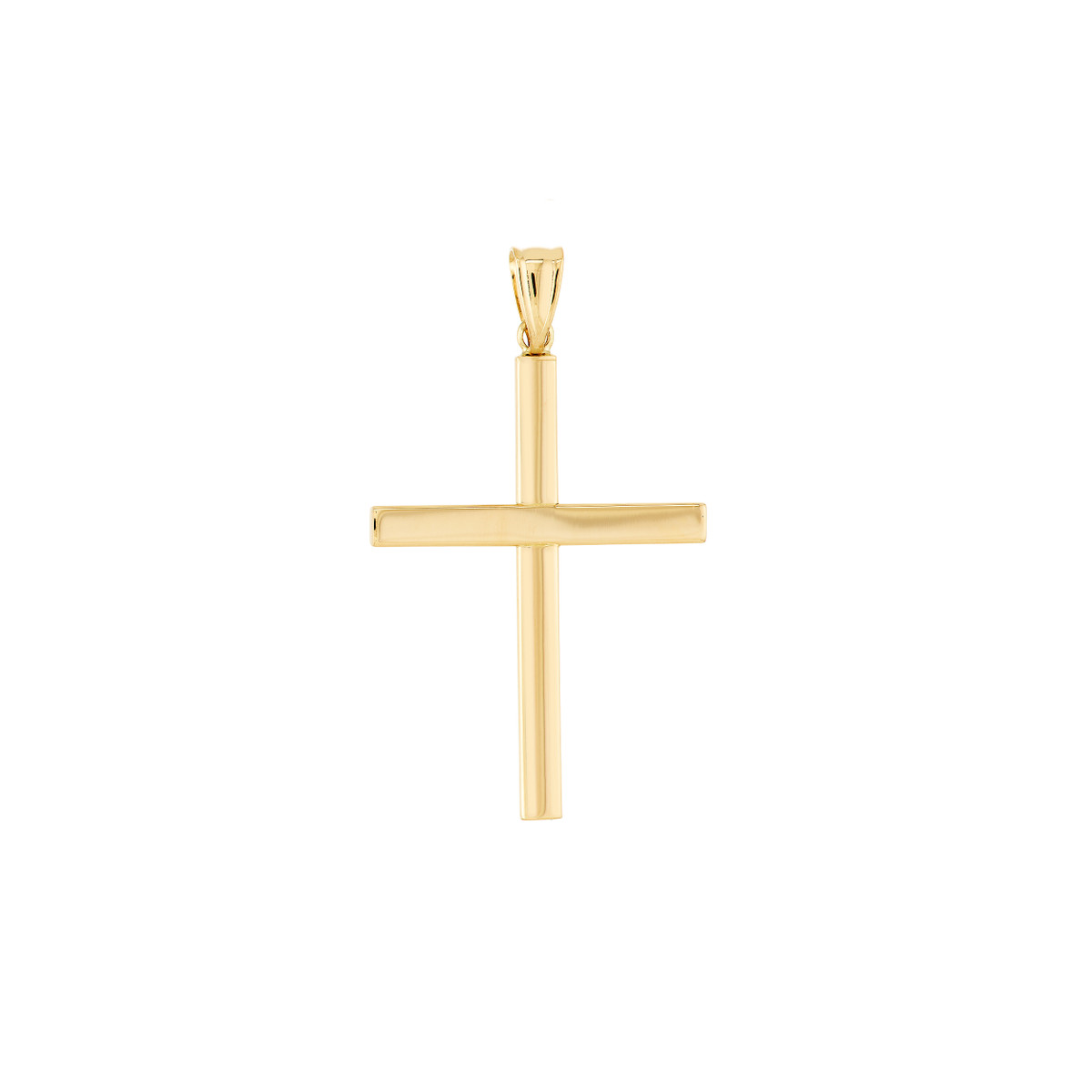 14K Yellow Gold Flat Cross