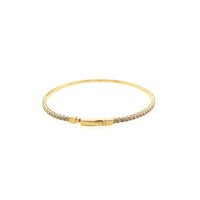 14K Yellow Gold Flex Diamond Bangle Bracelet img2