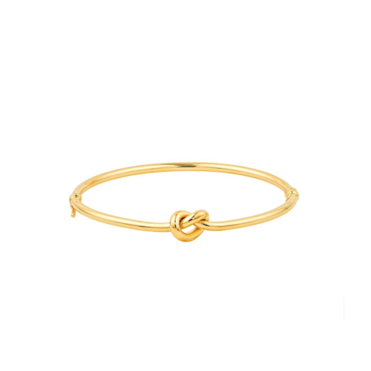 14K Yellow Gold Love Knot Bangle Bracelet