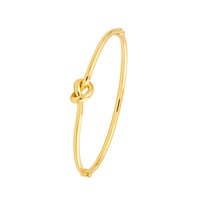 14K Yellow Gold Love Knot Bangle Bracelet Image 1