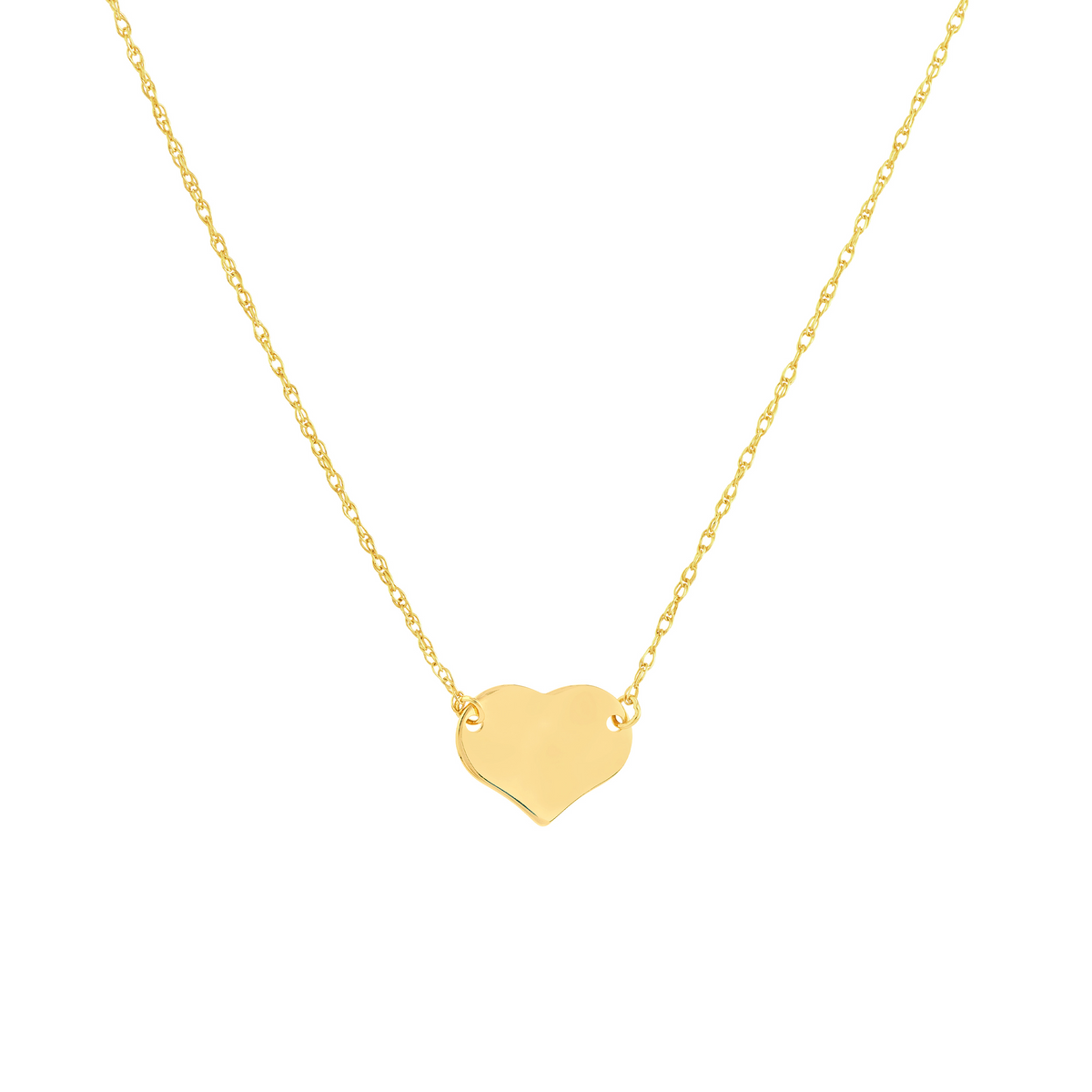 14K Yellow Gold Mini Heart Necklace