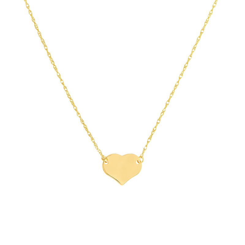 14K Yellow Gold Mini Heart Necklace
