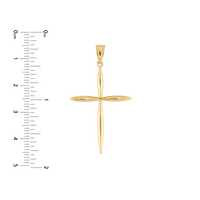 14K Yellow Gold Tapered Cross Image 1