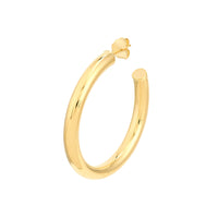 14K Yellow Gold Tube Hoop Earrings img2