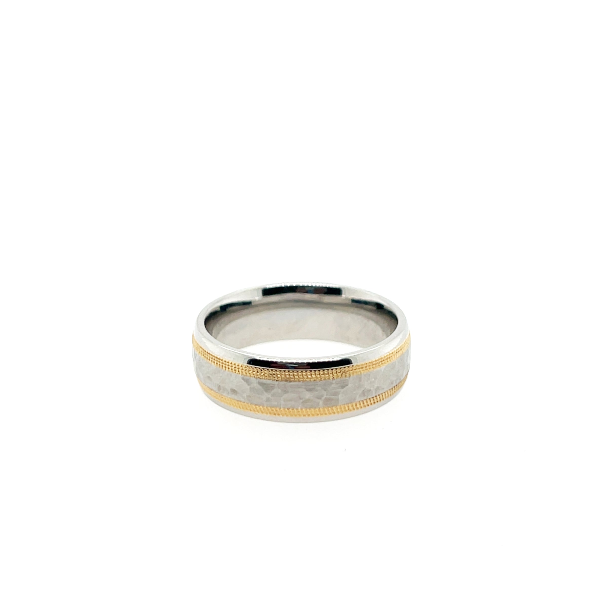 14k Yellow Gold Colbalt Chrome 7mm Ring img1