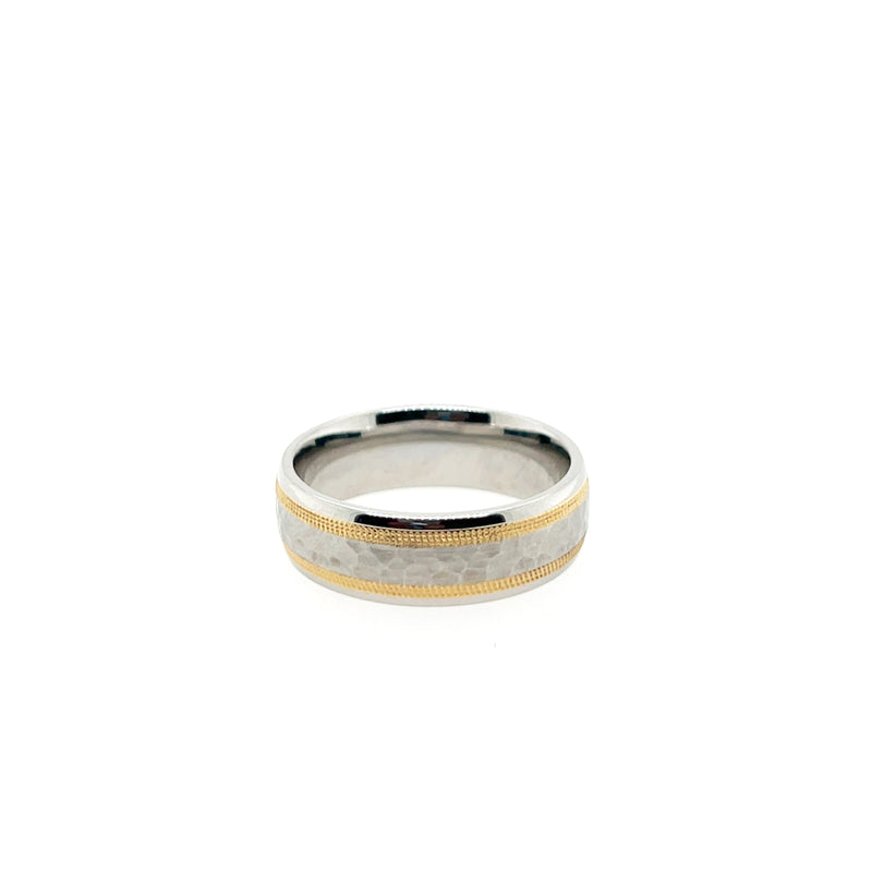 14k Yellow Gold Colbalt Chrome 7mm Ring img1