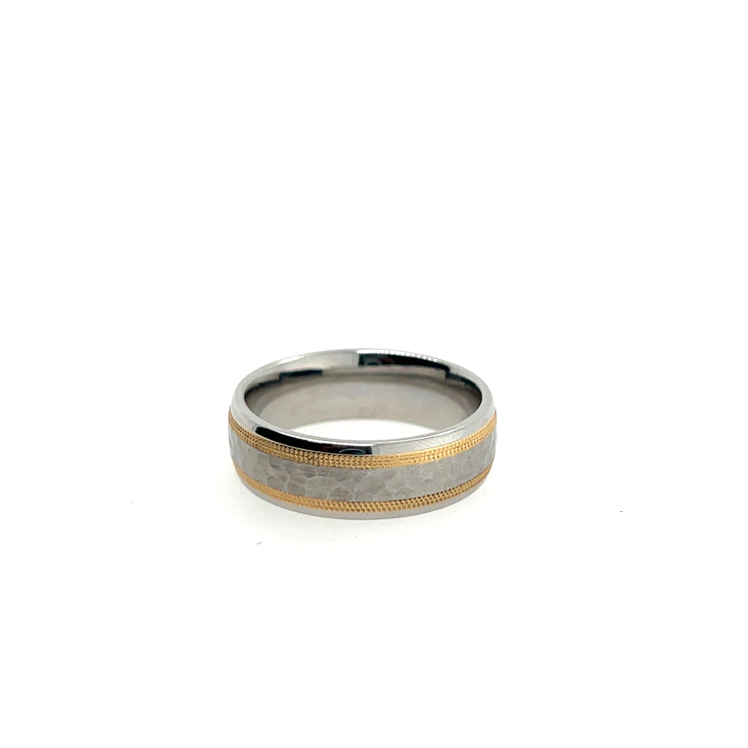 14k Yellow Gold Colbalt Chrome 7mm Ring img3