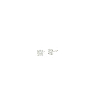 18K White Gold 4-Prong .40 Carat Martini Stud Earrings