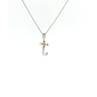 14K White Gold Initial J Diamond Necklace