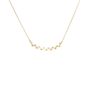 14K Yellow Gold Bezel Set Diamond Bar Necklace