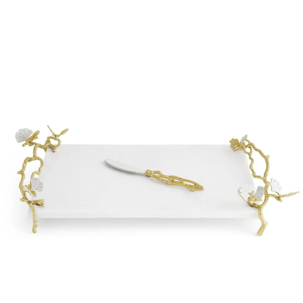 Michael Aram Butterfly Ginkgo Gold Cheese Board Spread