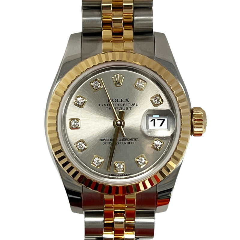 Pre-Owned Rolex Datejust Grey Diamond Dial 26MM Watch 179173 - NAGI