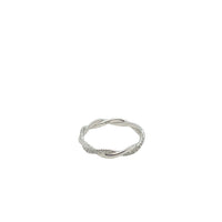 18K White Gold Twist Diamond Band img1