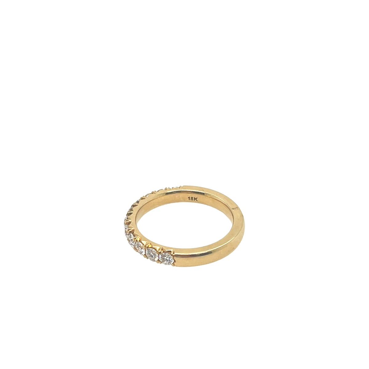 18K Yellow Gold CutDown Diamond Band .75 Carats img2