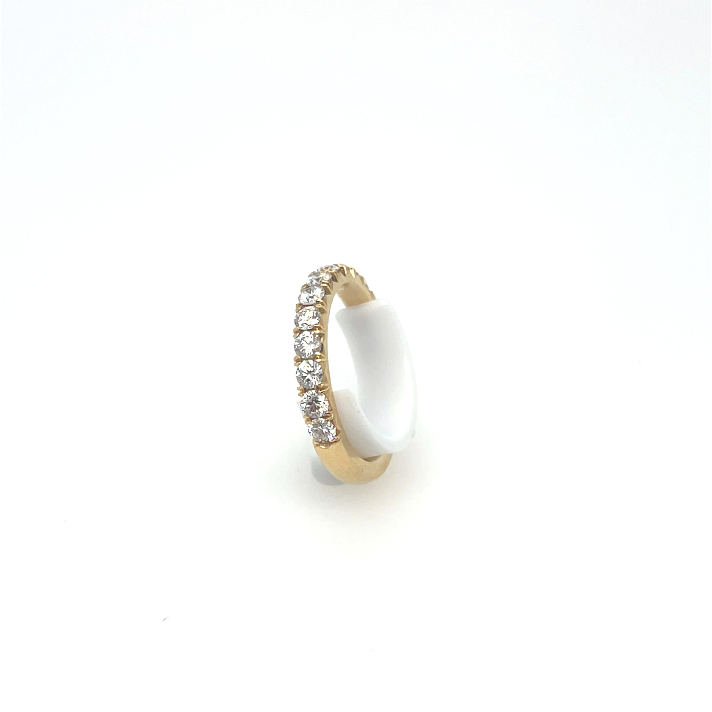 18K Yellow Gold CutDown Diamond Band .75 Carats img3