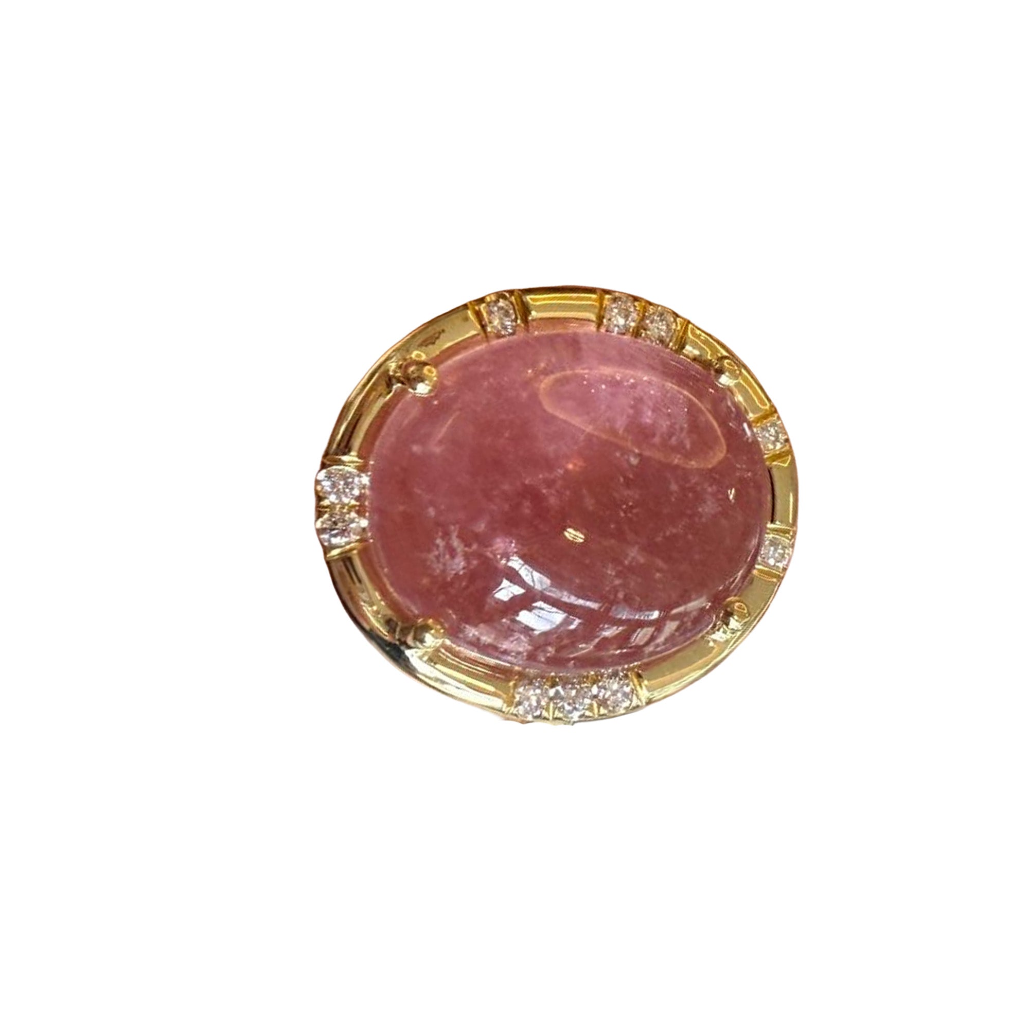Lauren K. 18K Yellow Gold Pink Tourmaline and Diamond Ring