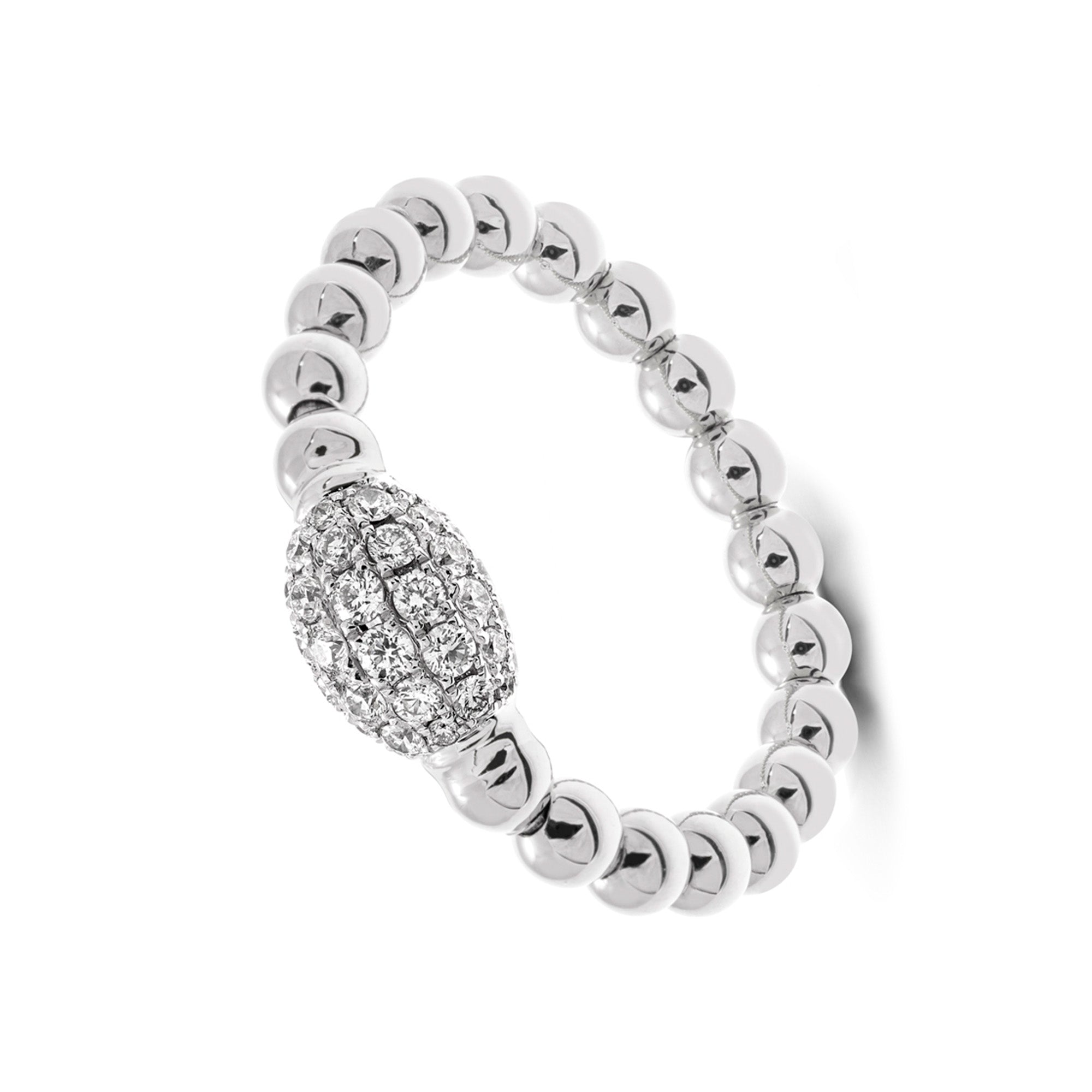 Hulchi Belluni 18K White Gold Diamond Ring - NAGI