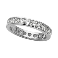 18K White Gold Channel Set Diamond Eternity Band